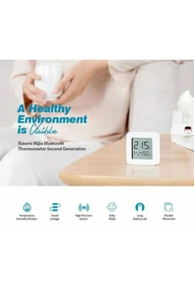 Mijia Akıllı Sıcaklık Ve Nem Ölçer Termometre - 4