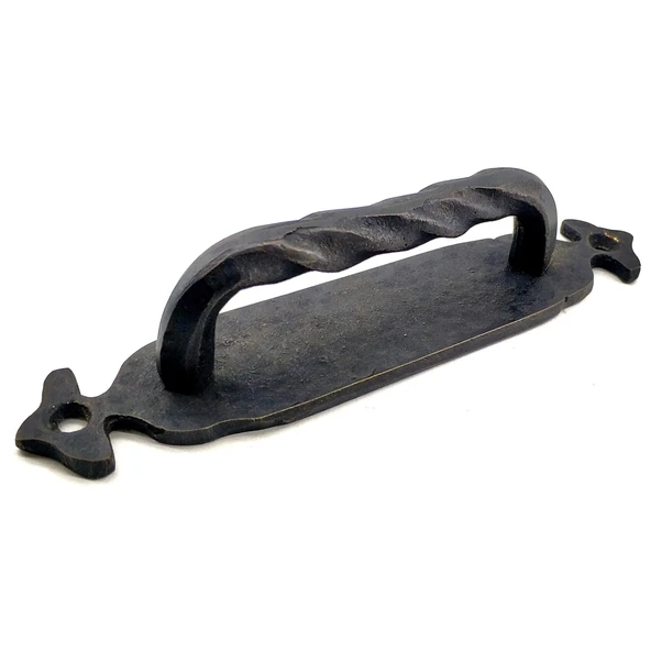 Antika Tarz Dekoratif Pirinç Burgulu Çekme Kol - 148x33 Mm, Oksit ürün görseli 1