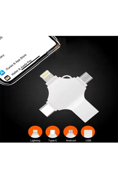 Otg 4in1 Cep Telefonu Çok Fonksiyonlu Usb Flash Bellek 64 Gb Type-c, Micro Sd Ve Kart Okuyucu - 5