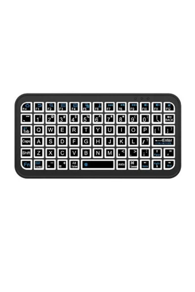 Mini Klavye Smarttv Işıklı Bluetooth Kablosuz Televizyon Ps3 Dizüstü Tabletler Ve Telefonlar İçin - 7