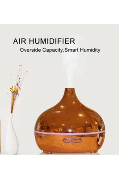 Hava Nemlendirici Parlak Gold Aromatik Oda Kokusu 550 Ml Kahve Aroma Difüzörü Buhar Nemlendırıcı - 4