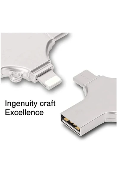 Otg 4in1 Cep Telefonu Çok Fonksiyonlu Usb Flash Bellek 64 Gb Type-c, Micro Sd Ve Kart Okuyucu - 6