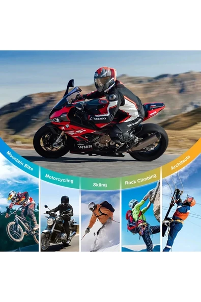Q28 Motosiklet Kask Bluetooth Kulaklık 1080p Kamera Interkom Kulaklık Su Geçirmez Intercom - 3