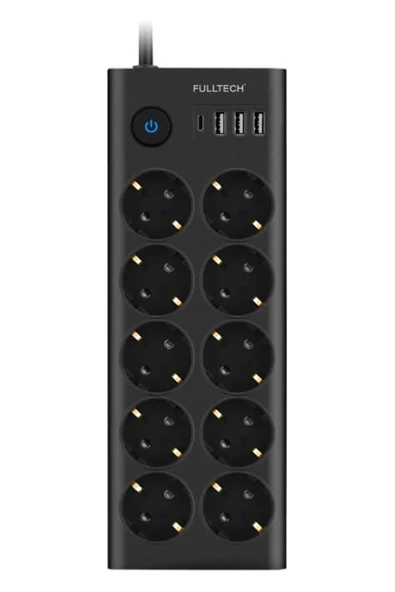 Ftr14 Type-c Girişli Akım Korumalı 10’lu Priz, 3 Usb