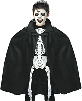 Siyah Renk Yakalı Halloween Pelerini 90 Cm - Resim 4