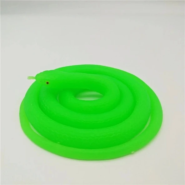 Fosfor Yeşil Renk Gerçekçi Görünüm Şaka Yumuşak Yılan 120 Cm - 2
