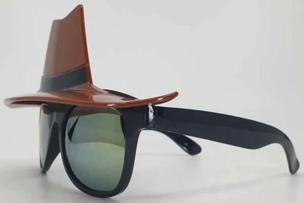 Dedektif Parti Gözlüğü - Kovboy Şerif Parti Gözlüğü 16x6 Cm - Resim 3