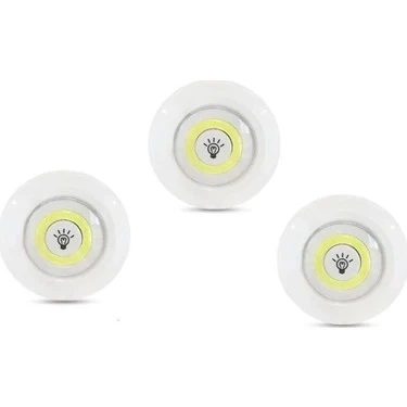 Kablosuz Uzaktan Kumandalı 3lü Led Lamba Seti - 3