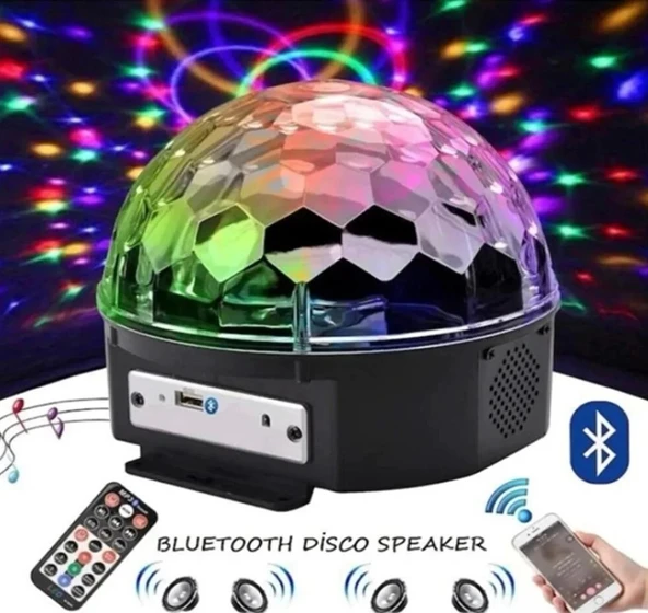Uzaktan Kumandalı Müzikli Dönerli Disko Topu Bluetooth Sese Duyarlı - 6
