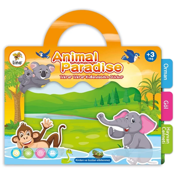 Lino Tekrar Tekrar Kullanılabilen Stıcker Seti Anımal LS-401 - 2