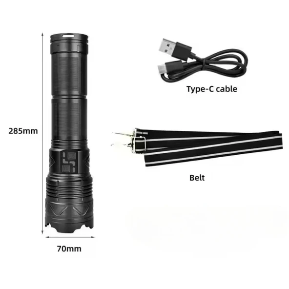 Şarj Edilebilir Zoomlu El Feneri - Wison - 6000 Lümen - 60 Watt - 6