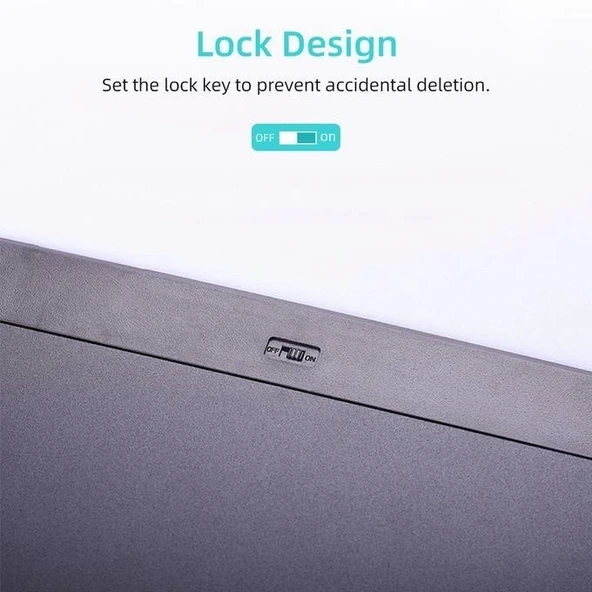 T12 Mavi Writing Tablet Lcd 12 Inç Dijital Kalemli Çizim Yazı Tahtası - 3