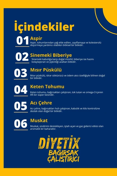Diyetix Bitkisel Bağırsak Çalıştırıcı Toz- Detox Toz 10'lu - 4