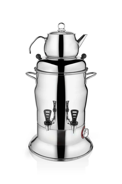 KUTLU TİCARET KUTLU 2 DEMLİKLİ 16 LT ÇAY SEMAVERİ