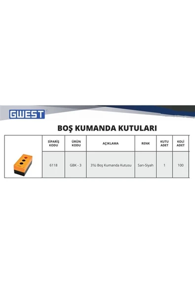 Gbk-3 3 Lü Boş Kumanda Kutusu - 2