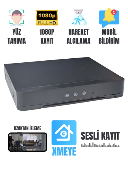 Monitörlü 4'lü Kamera Seti – ExitCam 1080p FullHD + 320GB HDD + 19'' Ekran Dahil - 3