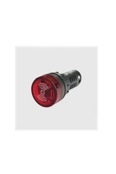22mm Sesli Ledli Buzzer Flaşör Ikazlı 220v Ac 90db