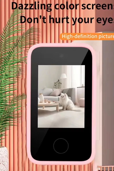 Telefon Modelli Çocuk Dijital Fotoğraf Makinası Çift Kameralı Dokunmatik Ekran 2.0 Ekran - 4