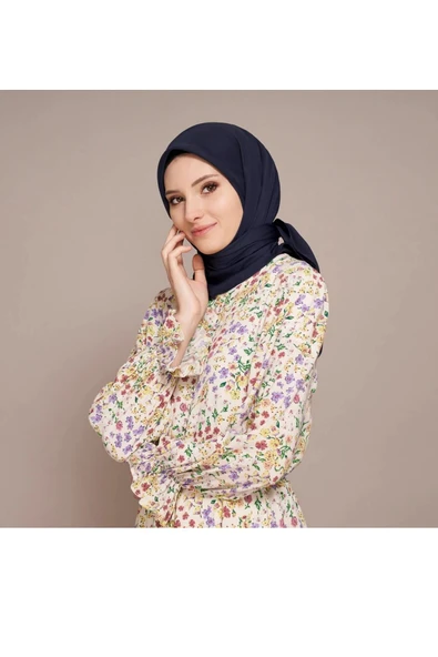Sinem Tek Renk Kenarı Dikişli India Tülbent - 5