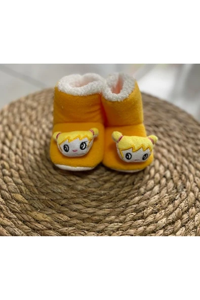 çamaşırsepeti BEBEK PANDUFU EV PATİĞİ BEBE YUMUŞAK DOKULU PELUŞ PATİK HEDİYELİK SEVİMLİ PANDUF 15-21 NUMARA - 8