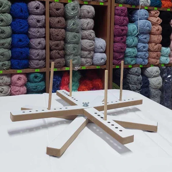 Ahşap Çilematik - Çile Örgü İpi Sarma Aparatı - 5