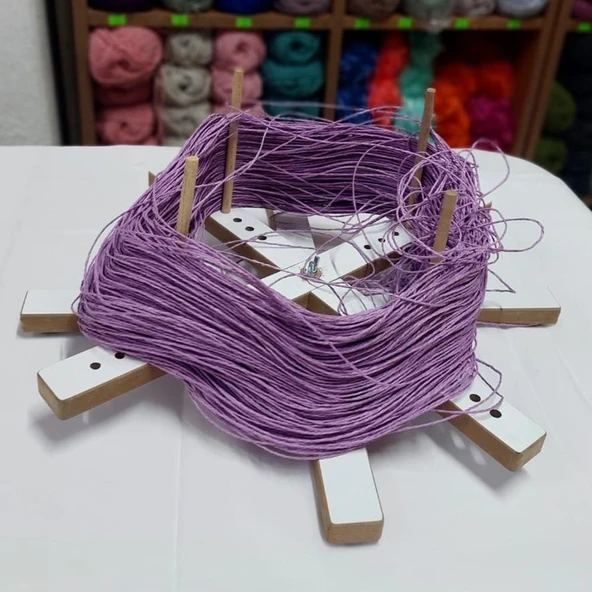 Ahşap Çilematik - Çile Örgü İpi Sarma Aparatı - 2