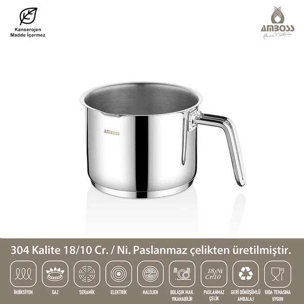 Nova Paslanmaz Çelik Sütlük Sosluk 16x12 cm - Resim 2