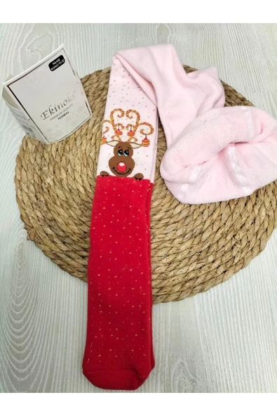 Ekinoks Havlu Şardonlu Kışlık Polar Külotlu Çorap - 2