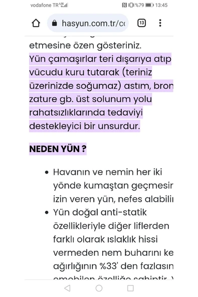 Hasyün Özyün Hakiki Yün Fanila Bronşit Fanila - 2