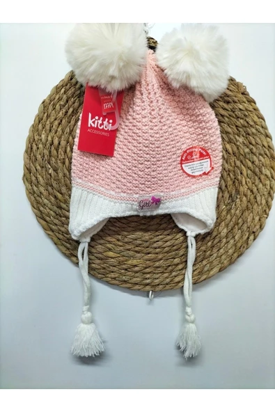 Kitti Kız Çocuk Polar Astarlı Metal Dedektörden Geçirilmiş Sağlıklı Bere 4-8 Yaş - 3