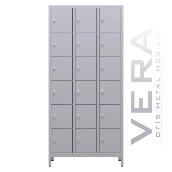 Soyunma Dolabı 18 Kişilik Metal Dolap, İşçi Soyunma Dolabı