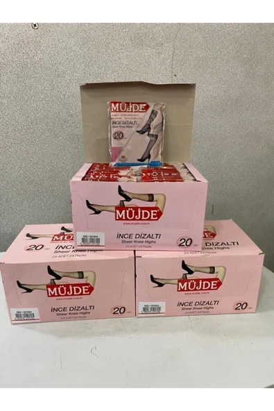 Müjde Ince Diz Altı Çorap 24'lü 57 Ten