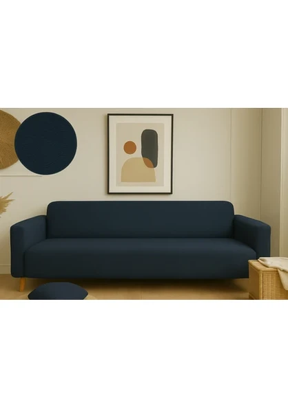 Özlü Home Maksi Çekyat Örtüsü, Kaymaz, Terletmez, Yakmaz, 3+3+1+1 lacivert - 2