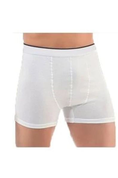 Sedef Yıldızı Ekonomik Erkek Likralı Pamuklu Boxer Don Paçalı - 3