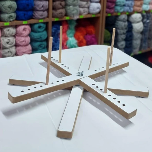 Ahşap Çilematik - Çile Örgü İpi Sarma Aparatı