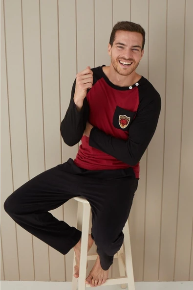 POLKAN Erkek Uzun Kollu Pijama Takımı- Seramony 32060-pijama/erkek Takım