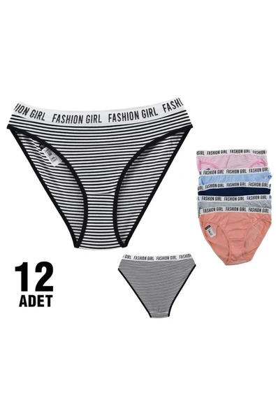 Tutku Likralı Esnek Kadın Hera Bikini Külot 12'li