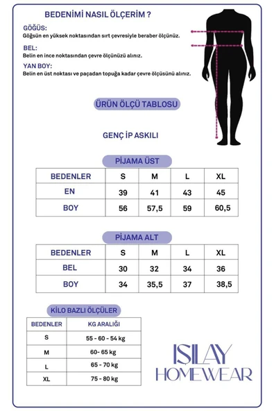 IŞILAY HOMEWEAR PEMBE EKOSE DESEN DANTEL DEKORLU PEGASUS İP ASKILI PİJAMA TAKIMI - 5