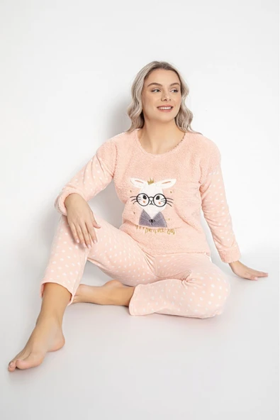 Pijamoni tissue Welsoft Polar Kadın Pijama Takımı