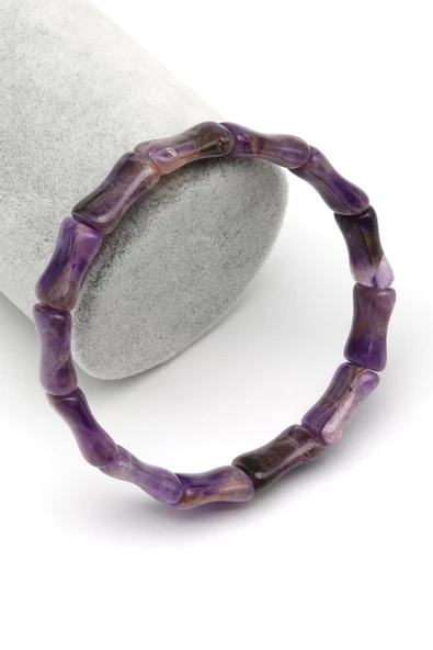 Ametist Doğal Taş Bileklik 10 x 16 mm Özel Kesim ürün görseli