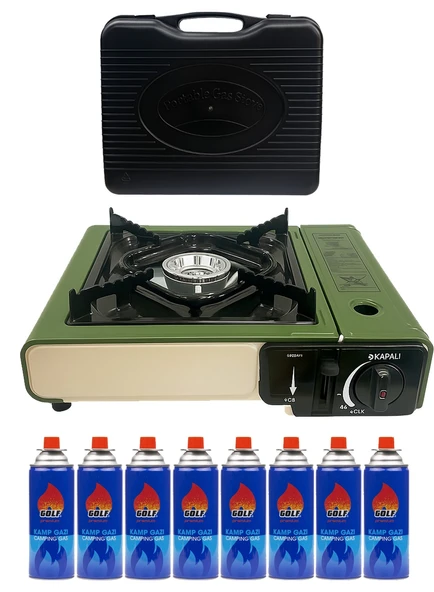 Yek Outdoor Tekli Portatif Çantalı Kamp Ocağı + 8 Adet Kartuş