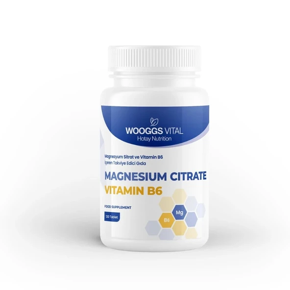 WOOGGS VITAL MAGNEZYUM SİTRAT VE VİTAMİN B6 İTEG 120 TABLET ürün görseli