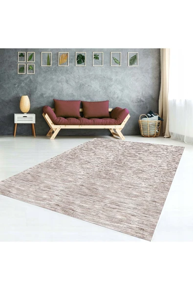 AACAP Gümüş İplikler Yıkanabilir, Modern Lastikli Halı Örtüsü