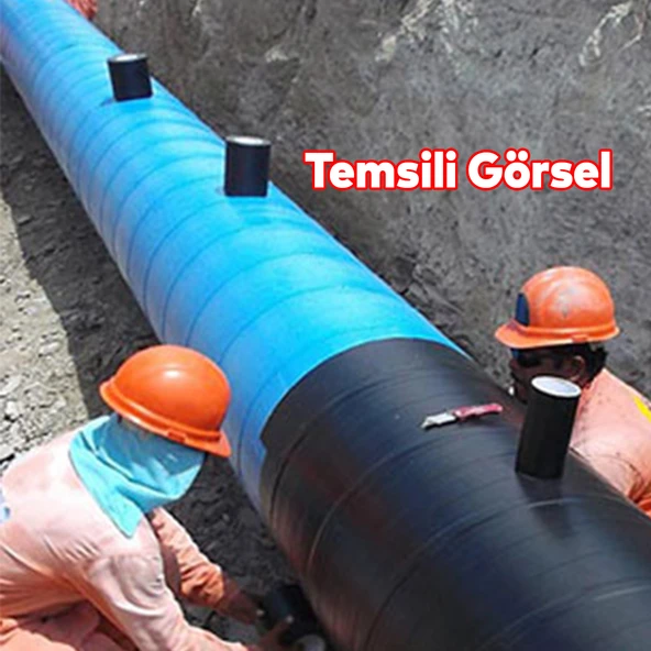 Antikorozyon Bandı Siyah Renk Metal Boru Pas Önleme İzolasyon Sarma Bant 100 mm x 30 Metre 1 Adet - 4