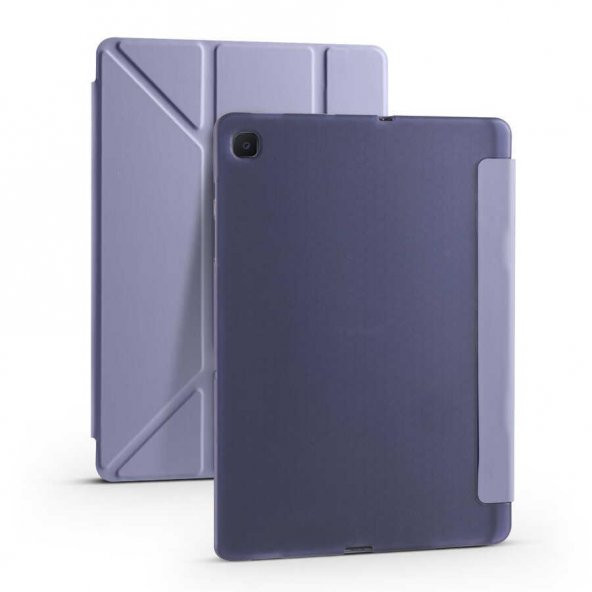 Galaxy Tab A7 10.4 T500 2020 Kılıf Kalem Bölmeli Smart Cover Standlı Kapaklı - 8