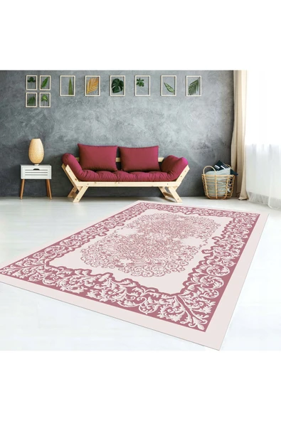 AACAP Sarmaşık Desen Yıkanabilir, Lastikli Halı Örtüsü