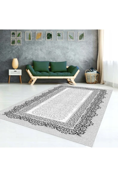 AACAP Dikdörtgen Göbekli Kadife Yıkanabilir Lastikli Halı Örtüsü ürün görseli 1