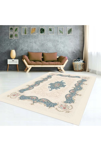 AACAP İpek Kadife,Yıkanabilir,Lastikli Halı Örtüsü