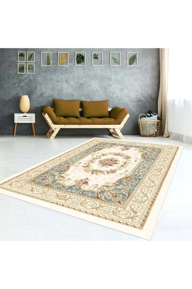 AACAP İran Desenli Lastikli Halı Örtüsü