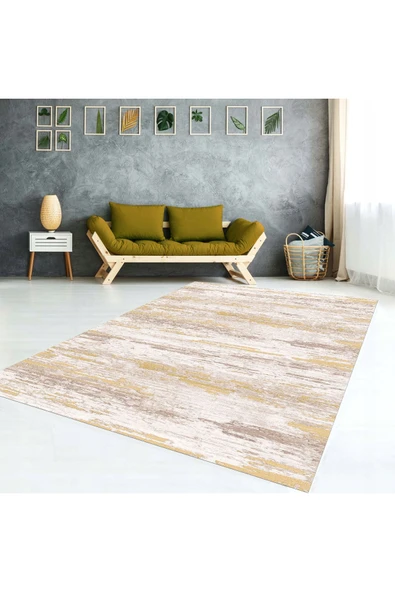 AACAP Mor Bulutlar ,Kadife,Modern Yıkanabilir, Lastikli Halı Örtüsü ürün görseli 1